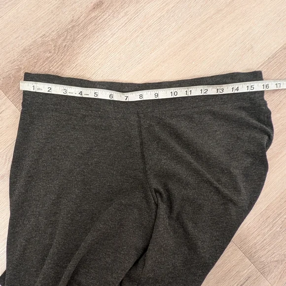 Eileen Fisher Wide Leg Pants Pull On Viscose Heathered Grey Stretch Jersey Sz PS - Picture 7 of 9